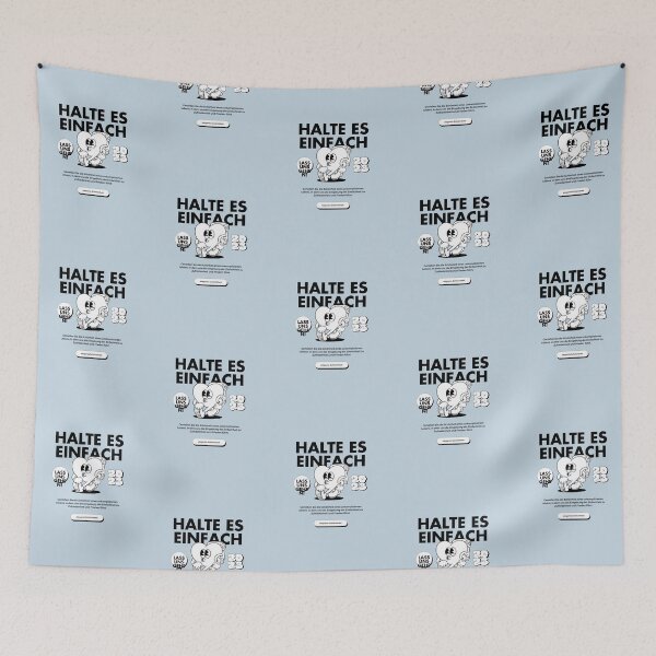 Item preview, Halte es einfach | Pastel Blue Background designed and sold by RM-Journey.