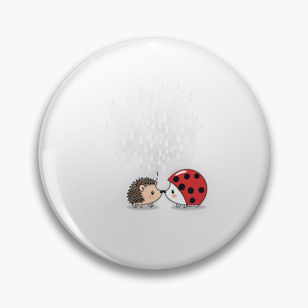 Item preview, Cute Ladybug and Hedgehog Love Under the Rain designed and sold by omerfdln34.