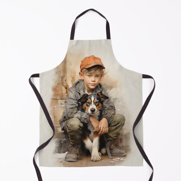 Item preview, Little boy and dog designed and sold by PetsArt.