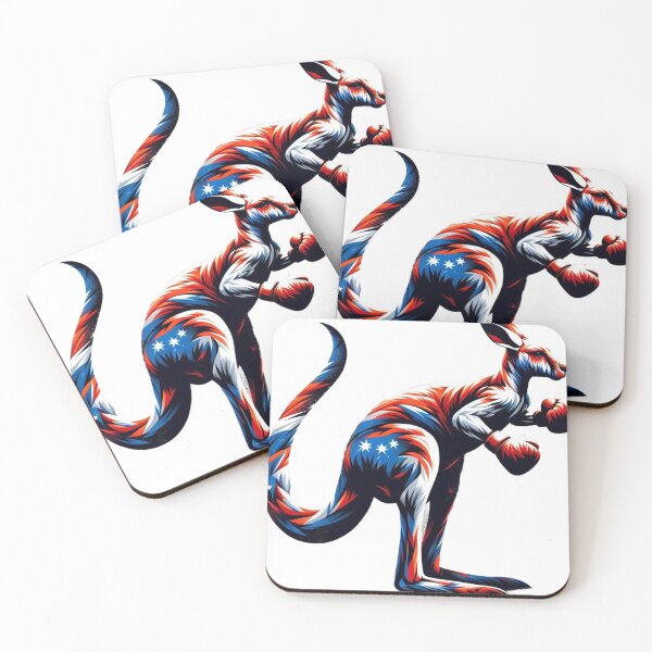 Item preview, Australia boxing kangaroo colorful abstract designed and sold by Martial-Art-23.