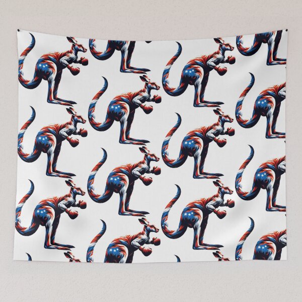 Item preview, Australia boxing kangaroo colorful abstract designed and sold by Martial-Art-23.