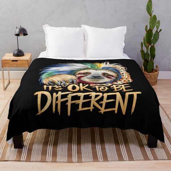 Item preview, IT'S OK TO BE DIFFERENT - COLORFUL SLOTH - AUTISM AWARENESS MONTH designed and sold by justyna-s28.