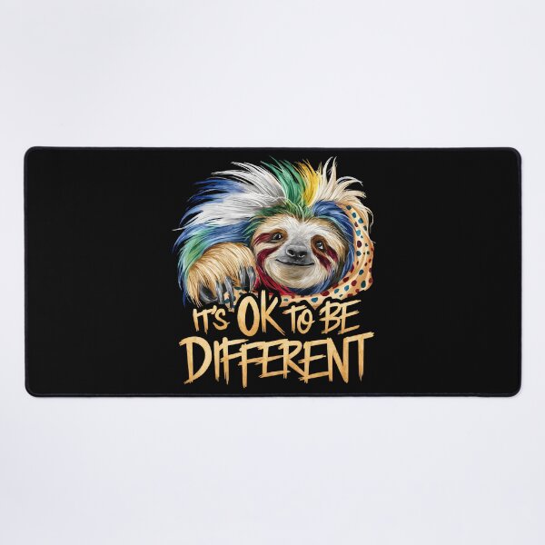 Item preview, IT'S OK TO BE DIFFERENT - COLORFUL SLOTH - AUTISM AWARENESS MONTH designed and sold by justyna-s28.