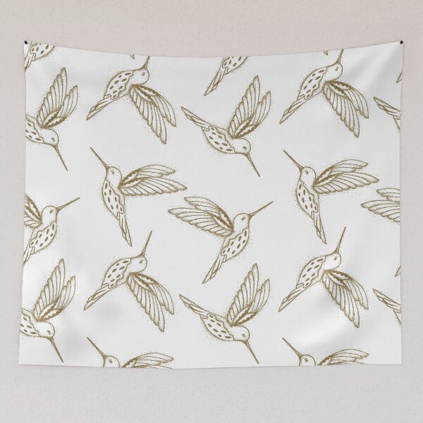 Item preview, Elegant Hand-Drawn Hummingbirds in Flight designed and sold by AusraB.