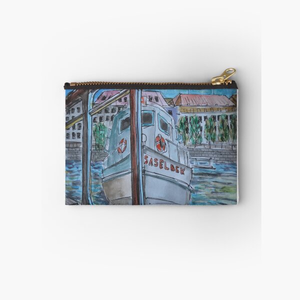 Item preview, Watercolor Sketch - Tour Boats in Hamburg designed and sold by Igor Pozdnyakov.