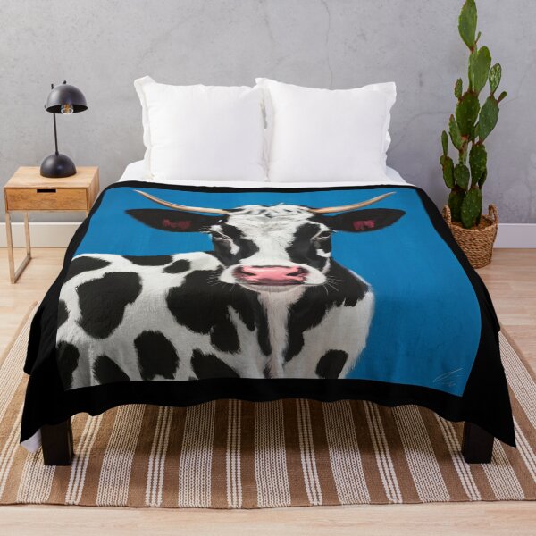 Item preview, COW ON THE BLUE BACKGROUND  designed and sold by justyna-s28.