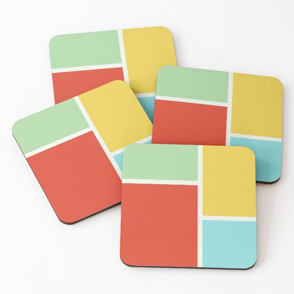 Item preview, Red Yellow Blue Green Color Block Pattern designed and sold by Jeallan Designs.