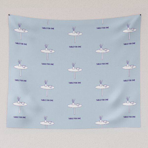 Item preview, Table for one | Pastel Blue Background designed and sold by RM-Journey.