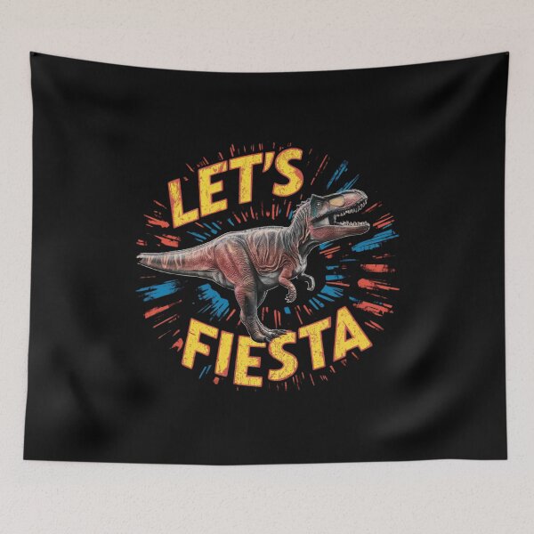 Item preview, "Let's Fiesta"Cinco de Mayo,Dinosaur,8k, T-Shirt designed and sold by AI-volution.