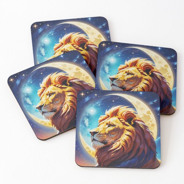 Item preview, Lion with moon and stars designed and sold by Steffani Lehmann.
