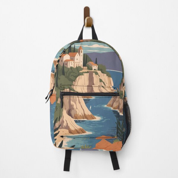 Item preview, Vintage travel poster of Mediterranean island designed and sold by VintageFlow.