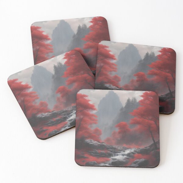 Item preview, Stream Flowing Through Red Forest designed and sold by Design-Illusi0n.