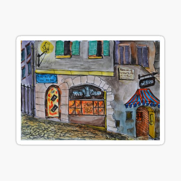 Item preview, Watercolor Sketch - Genève, Rue de la Tour-de-Boël 6 designed and sold by Igor Pozdnyakov.