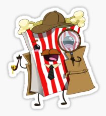 Detective Popcorn Sticker