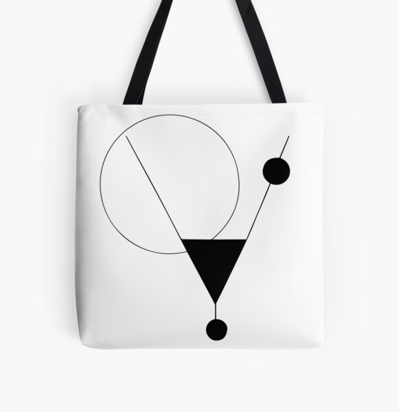 CALLIGRAPHY LETTER V All Over Print Tote Bag
