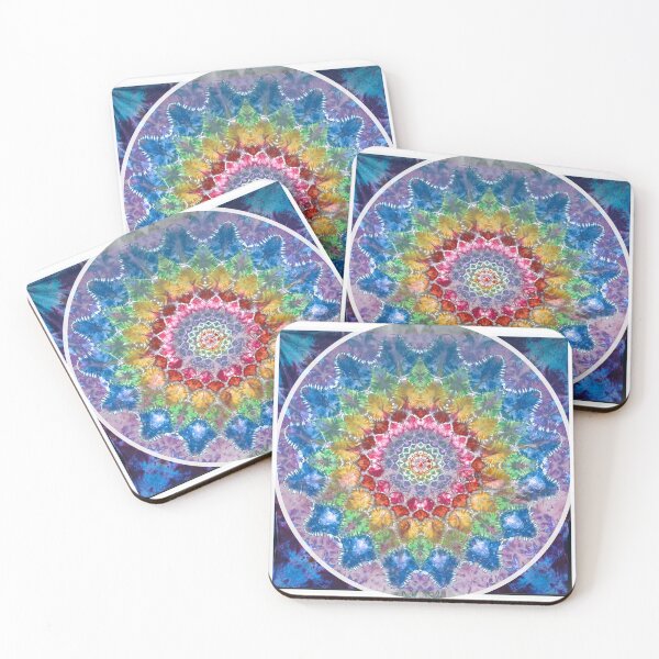 Item preview, Rainbow mandala tie dye spiritual meditation chakra rainbow yoga grateful dead head designed and sold by AuroraXGreen.