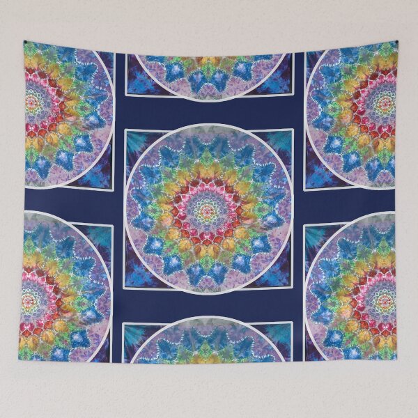Item preview, Rainbow mandala tie dye spiritual meditation chakra rainbow yoga grateful dead head designed and sold by AuroraXGreen.
