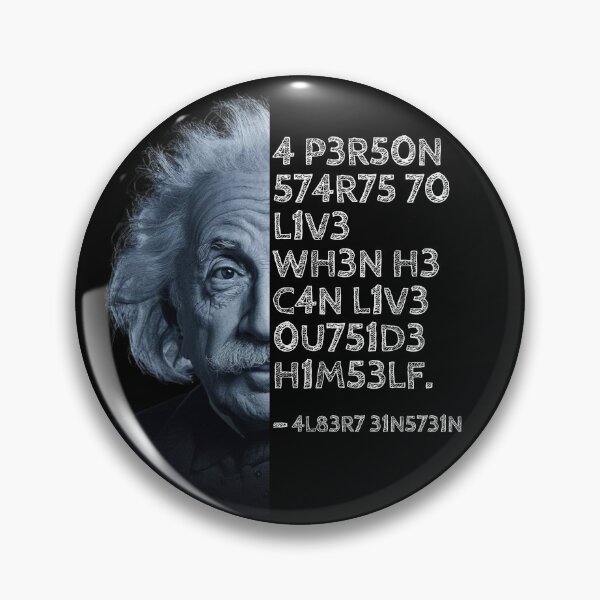 Item preview, Albert Einstein quote: A person starts to live when he can live outside himself. designed and sold by UrbanStoic.