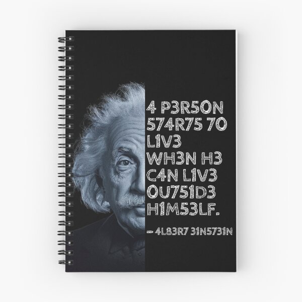 Item preview, Albert Einstein quote: A person starts to live when he can live outside himself. designed and sold by UrbanStoic.