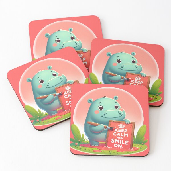 Item preview, The Joyful Hippopotamus: Spreading Smiles designed and sold by 0penvimark.