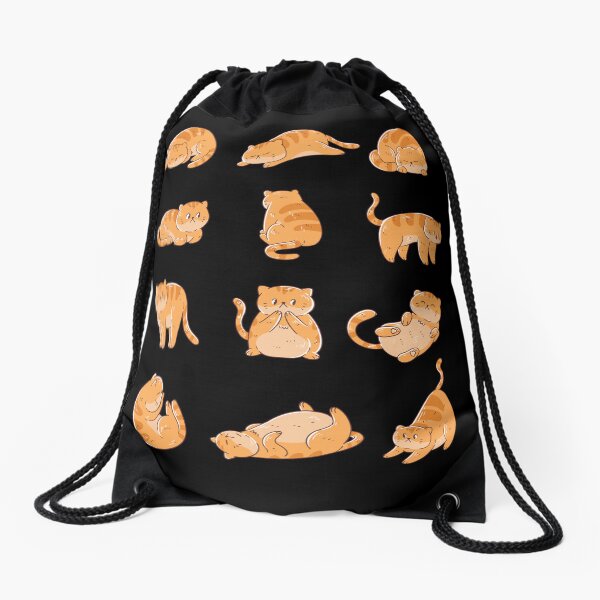 Vista previa del artículo con la obra «Lindo juego de gato atigrado naranja - Colección de 12 posturas divertidas», diseñado y vendido por patternjp.