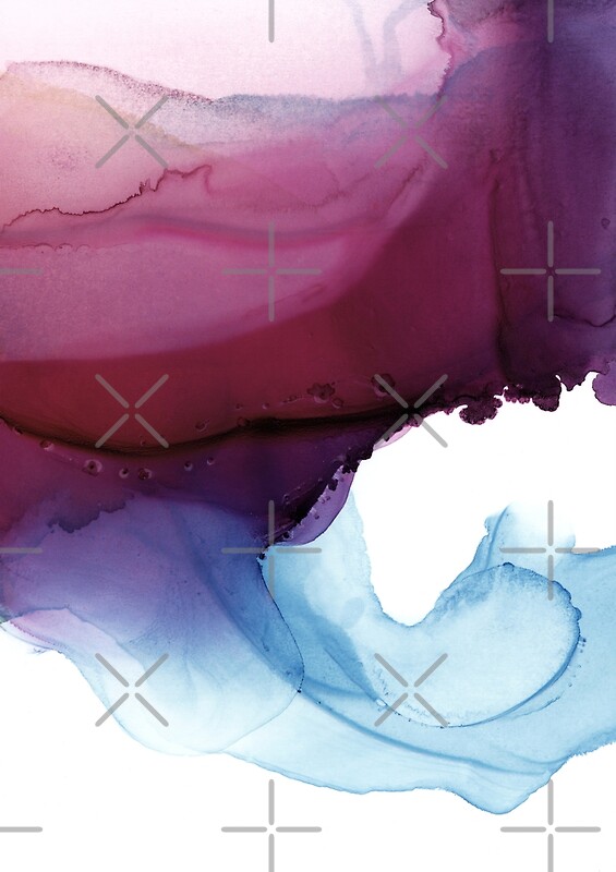"Shades of Purple, Abstract Fluid Artwork" by PrintsProject Redbubble