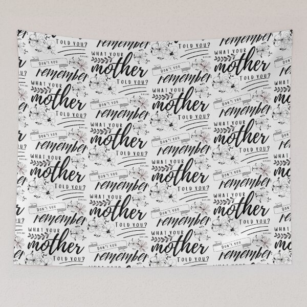 Item preview,  Your Mother Told You KIPLING Book Quote Flowers designed and sold by TheWriteHand.