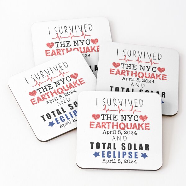 Item preview, I Survived NYC Earthquake and Total Solar Eclipse designed and sold by RR-Arts.