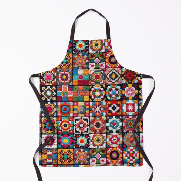 Item preview, My Granny Squares Fashion Decor - Granny Crochet Blanket Print designed and sold by Heritage Hive Studio.