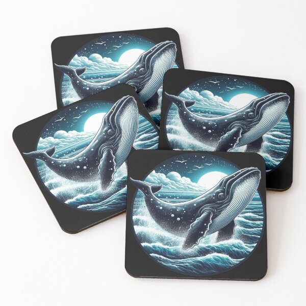 Item preview, Right whale breaching the waves designed and sold by joana300.