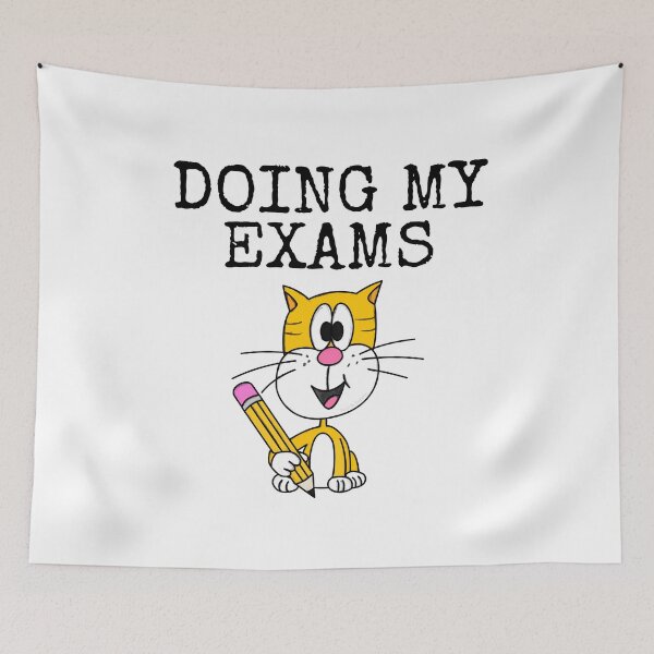 Item preview, Doing My Exams Cat GCSE's A-Levels designed and sold by doodlerob.