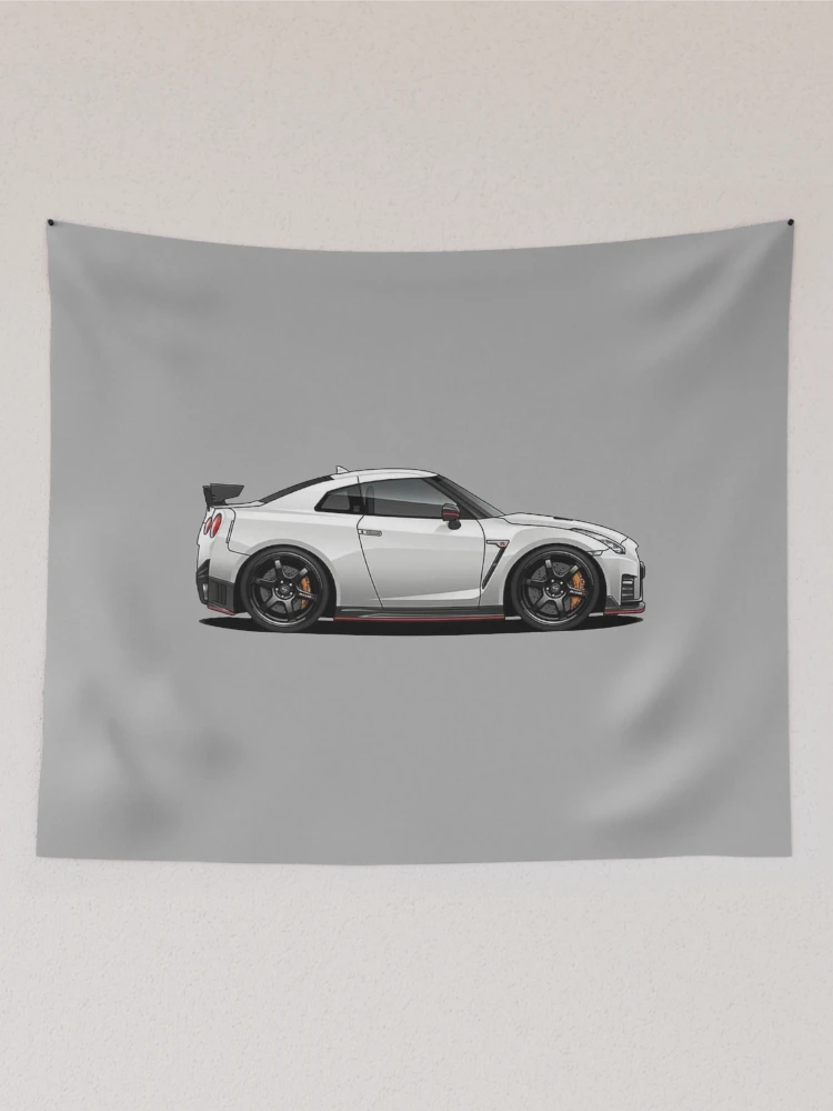 Aperçu 2 sur 3. Tentures avec l'œuvre GT-R R35 créée et vendue par ArtCraftLab.