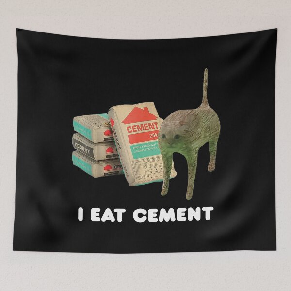 Item preview, I Eat Cement Cat designed and sold by FloraPlantTees.