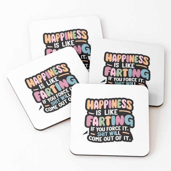 Item preview, Funny Quote Sticker, Happiness is Like Farting, Humorous Office Decor, Laptop Decal, Gift Idea designed and sold by WatermelonPink.
