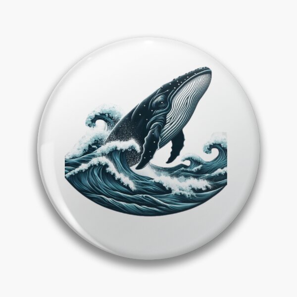 Item preview, A Powerful image of a right whale breaching the waves designed and sold by joana300.