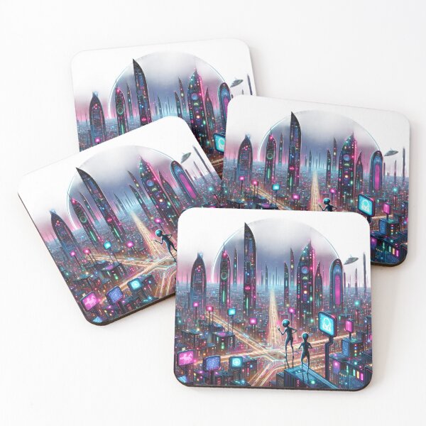 Item preview, Neon Dreams: A Vision of the Future designed and sold by rendigart.