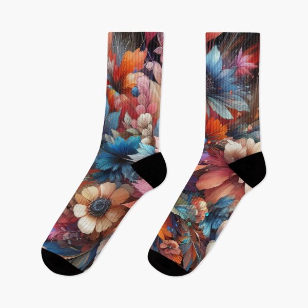 Item preview, Cosmic Blossoms A Celestial Dance of Vivid Florals designed and sold by ArtComixHaven.