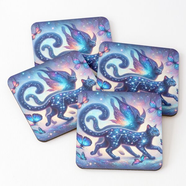Item preview, "Zodiacal Flutter: Cancer Cats and Butterflies" designed and sold by MindVibe.