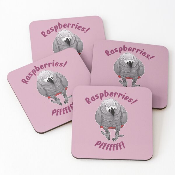 Item preview, African grey parrot Raspberries designed and sold by einsteinparrot.