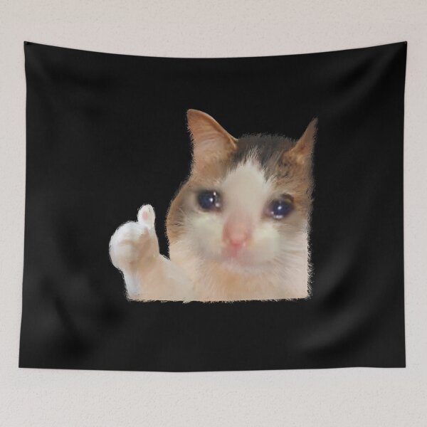 Item preview, Crying Cat Thumbs Up, Crying Cat designed and sold by FloraPlantTees.