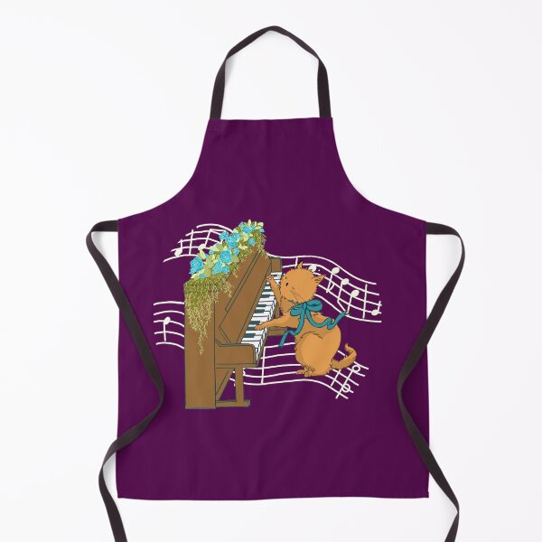 Item preview, Colorful Cute Fluffy Musician Ginger Cat Playing Piano designed and sold by EclipseThreads.
