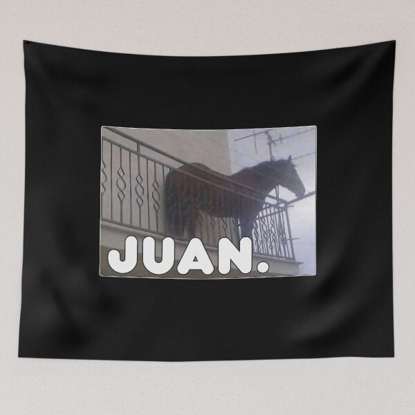 Artikelvorschau, Juan Meme Pferd auf Balkon, Pferde-Meme entworfen und verkauft von FloraPlantTees.