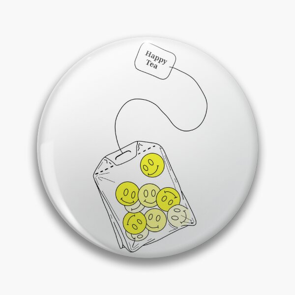 Item preview, Yellow Happy faces, Tea Bag | Minimalistic Style Tattoo Design Line Art Illustration Culture  designed and sold by bymtsef.