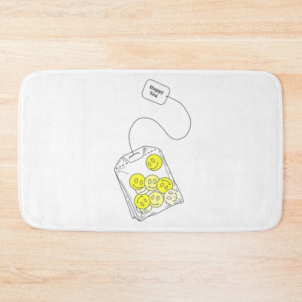 Item preview, Yellow Happy faces, Tea Bag | Minimalistic Style Tattoo Design Line Art Illustration Culture  designed and sold by bymtsef.