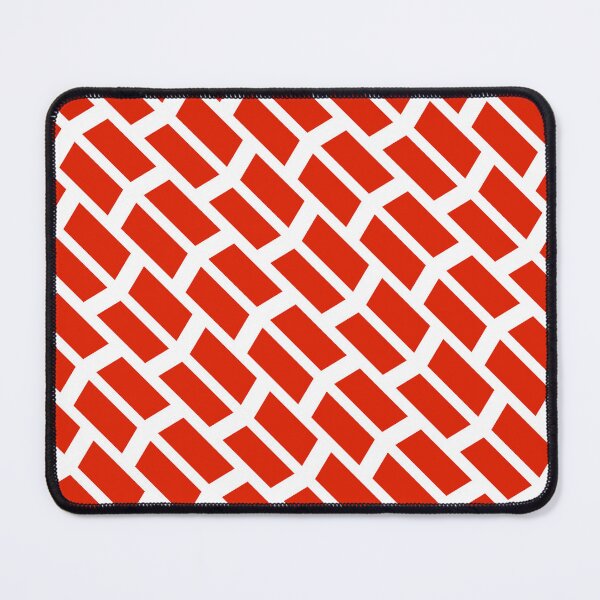 Item preview, Red Rectangle Symmetrical Dual Line Streak BiColor Tiles designed and sold by Alchemy-A-La-G.