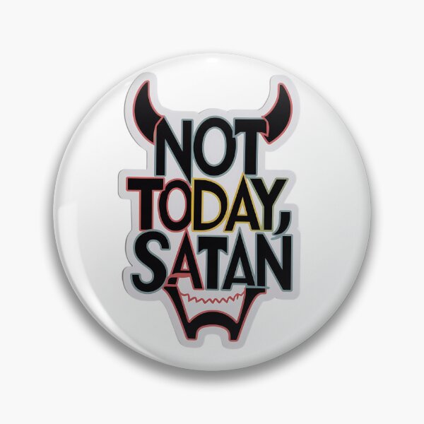 Item preview, Not Today Satan Sticker, Funny Devil Vinyl Decal, Laptop and Water Bottle Decoration, Quirky Humor Sticker, Car Bumper Sticker designed and sold by WatermelonPink.