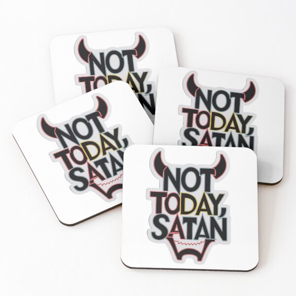 Item preview, Not Today Satan Sticker, Funny Devil Vinyl Decal, Laptop and Water Bottle Decoration, Quirky Humor Sticker, Car Bumper Sticker designed and sold by WatermelonPink.