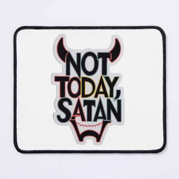 Item preview, Not Today Satan Sticker, Funny Devil Vinyl Decal, Laptop and Water Bottle Decoration, Quirky Humor Sticker, Car Bumper Sticker designed and sold by WatermelonPink.