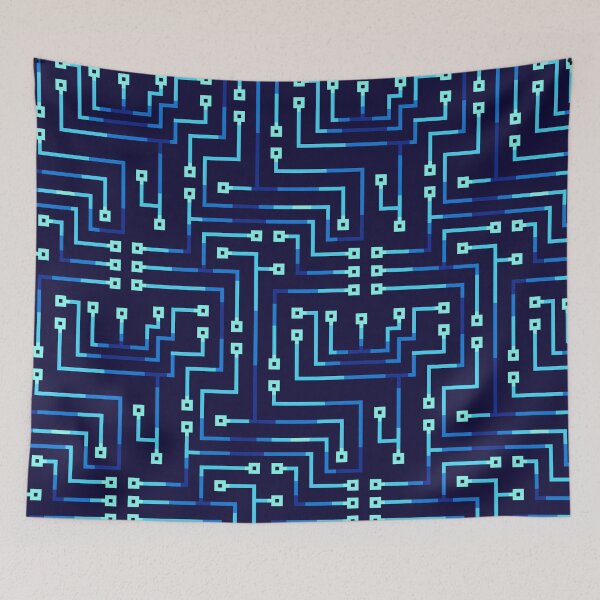 Item preview, Neon Blue Circuits designed and sold by The-Stellerium.