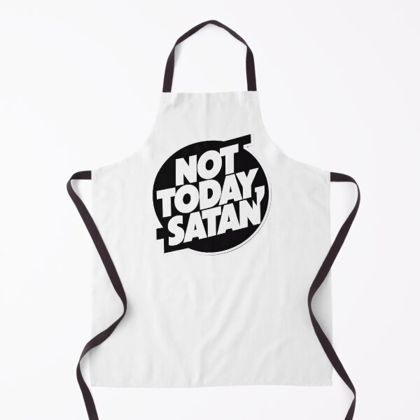 Item preview, Not Today Satan Sticker, Black and White Bold Statement Decal, Motivational Quote Laptop Sticker, Waterproof Vinyl Bumper Sticker designed and sold by WatermelonPink.